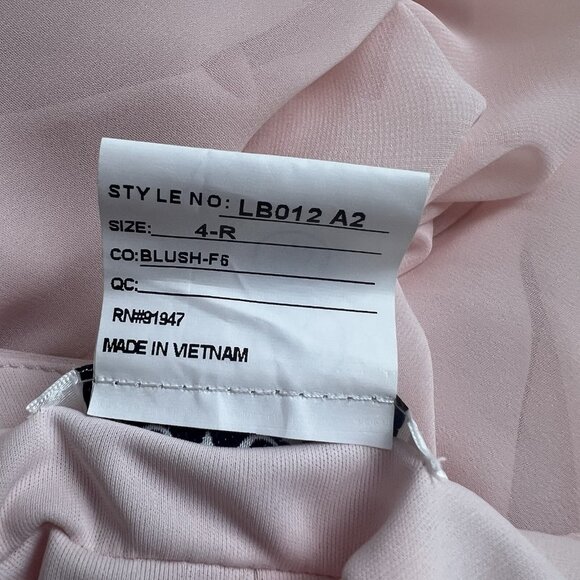Lovely‎ LB012 Size 4 Lux Chiffon Elliot Maxi Dress Square Neck Blush Pink - Picture 8 of 13